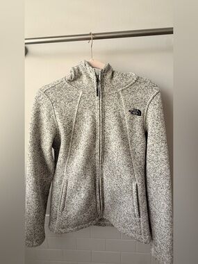 The North Face Grey Speckled Full-Zip Fleece Jacket